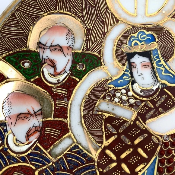 Antique 1940's Japanese hand painted small plate / tray - Picture 4 of 10